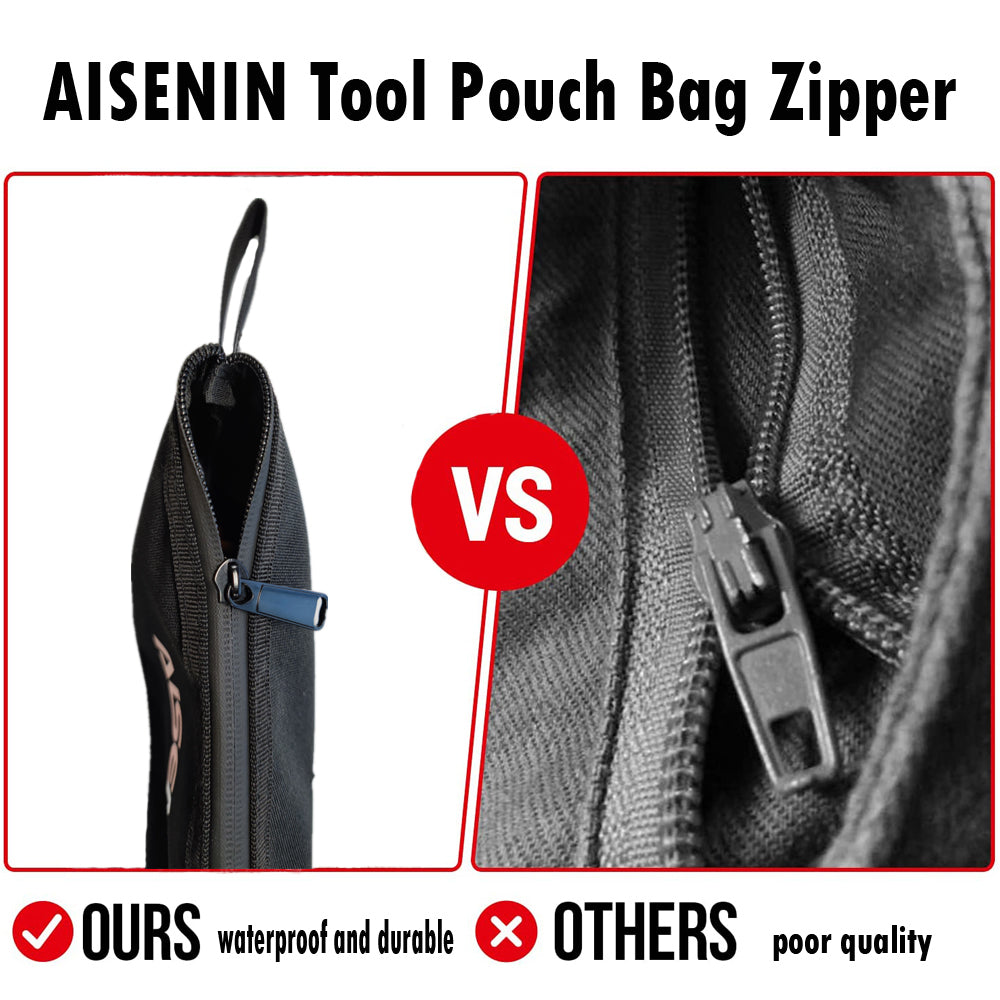 AISENIN Zipper Tool Pouch Small Tool Bag Organizer Multipurpose Tool Bag Carry Case For Small Tools
