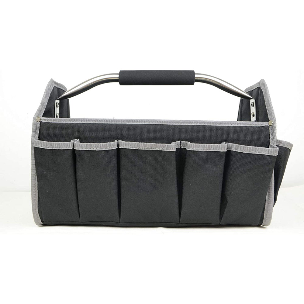Heavy Duty Tool Bag Organizer Wide Mouth Waterproof Canvas Molded Shoulder Strap Construction Carpentry Gardening Electrician