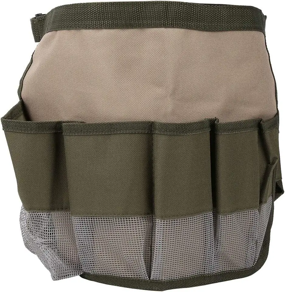 Garden Tool Bucket Bag Gardening Organizer Tote with Adjustable Belt Waist Hanging Pouch Organizer Garden Caddy
