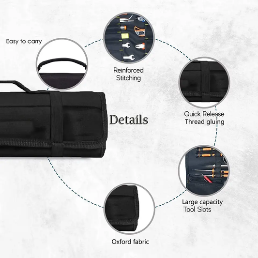 Rolling Tool Bags Wrench Roll For Water Electrician HVAC Plumbers Carpenters Appliance Repair