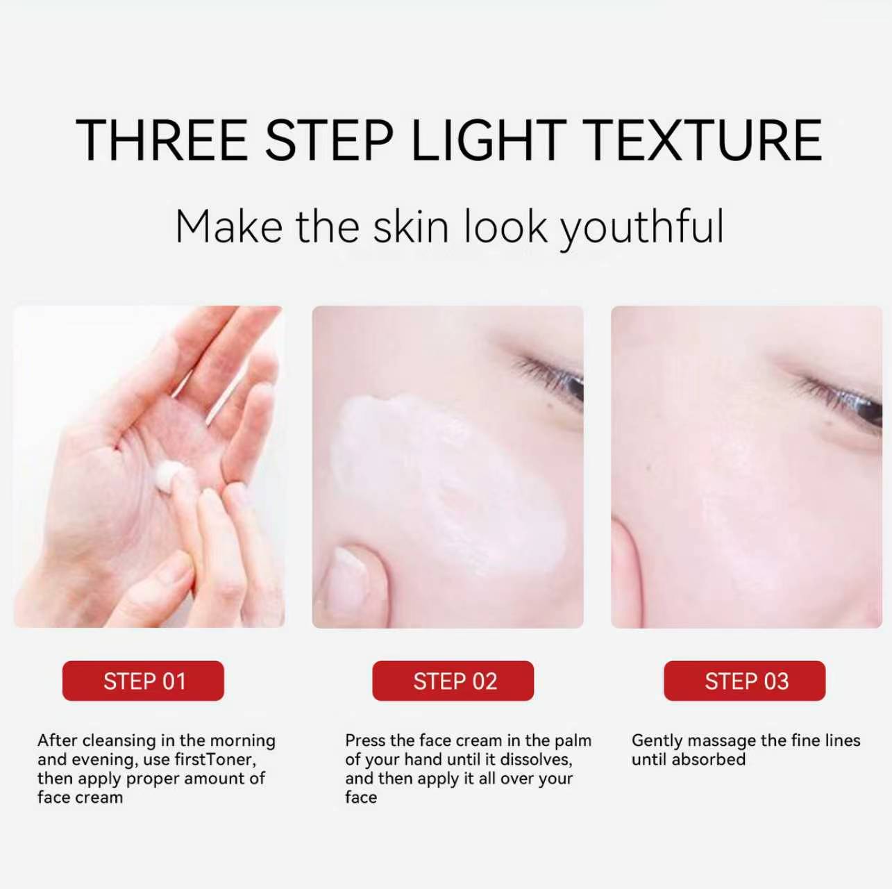 QINGLIN Polypeptide Tightening Anti-Wrinkle Cream, Firming and Smoothing Face Moisturizer, Lift & Hydrate Full Face for Youthful Skin, 1.76 oz