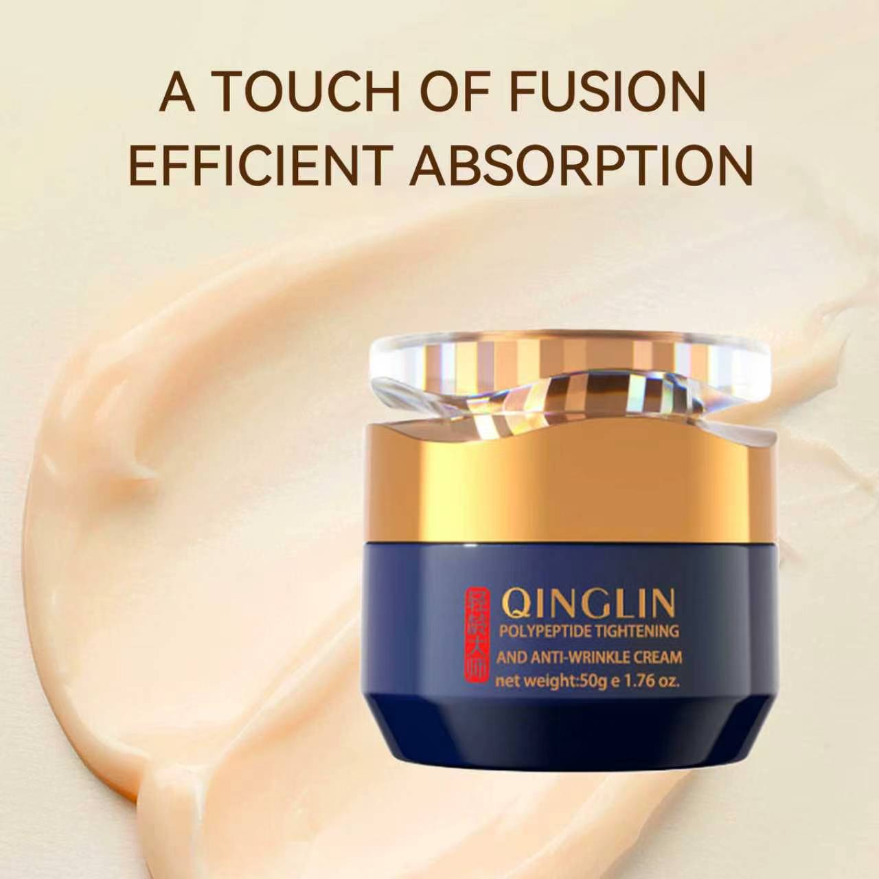 QINGLIN Polypeptide Tightening Anti-Wrinkle Cream, Firming and Smoothing Face Moisturizer, Lift & Hydrate Full Face for Youthful Skin, 1.76 oz