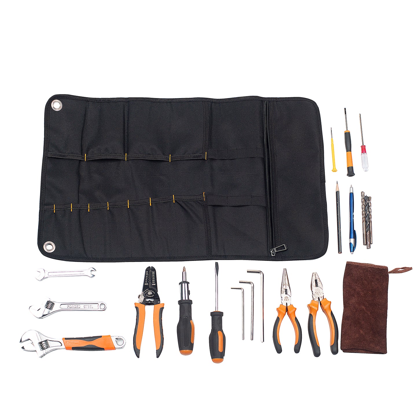 AISENIN Tool Roll Organizer ,22 Pocket Rolling Tool Bag Pouch Storage Roll Up Tool Bag