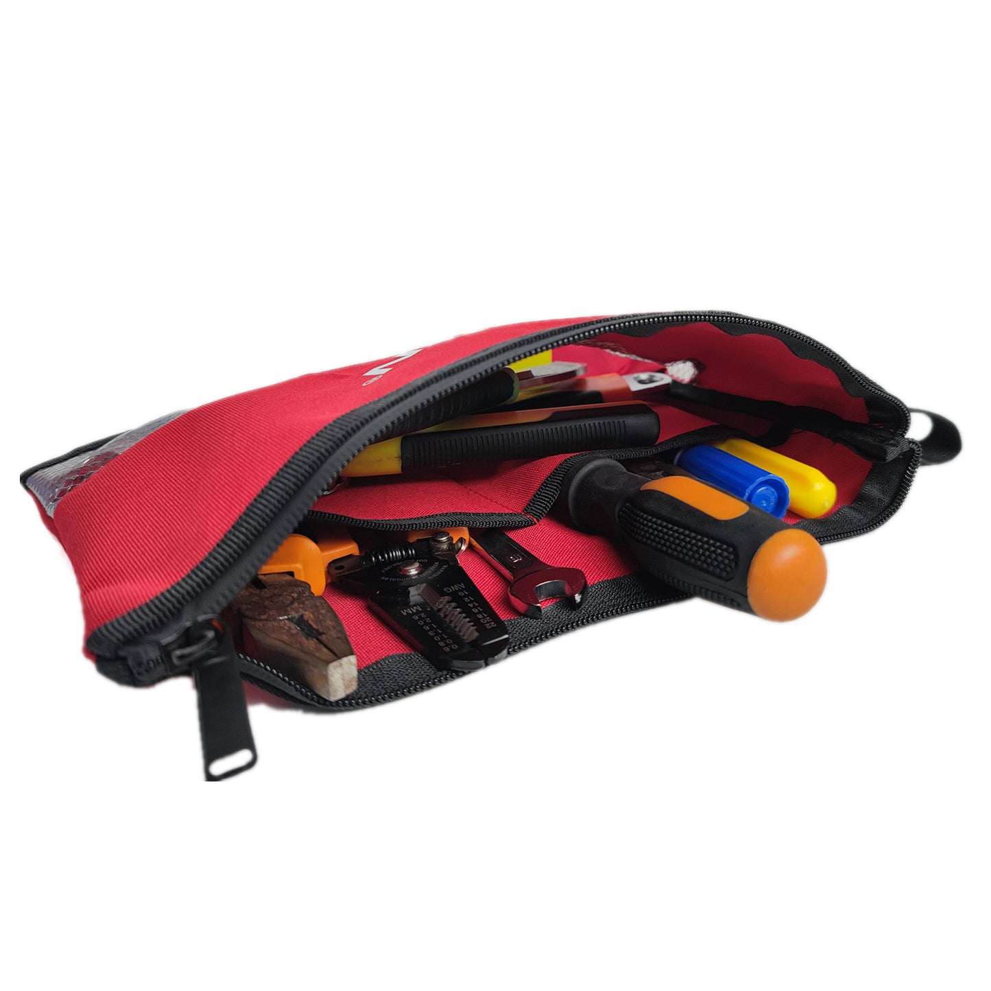 AISENIN Zipper Tool Pouch Small Tool Bag Organizer Multipurpose Tool Bag Carry Case For Small Tools(RED)