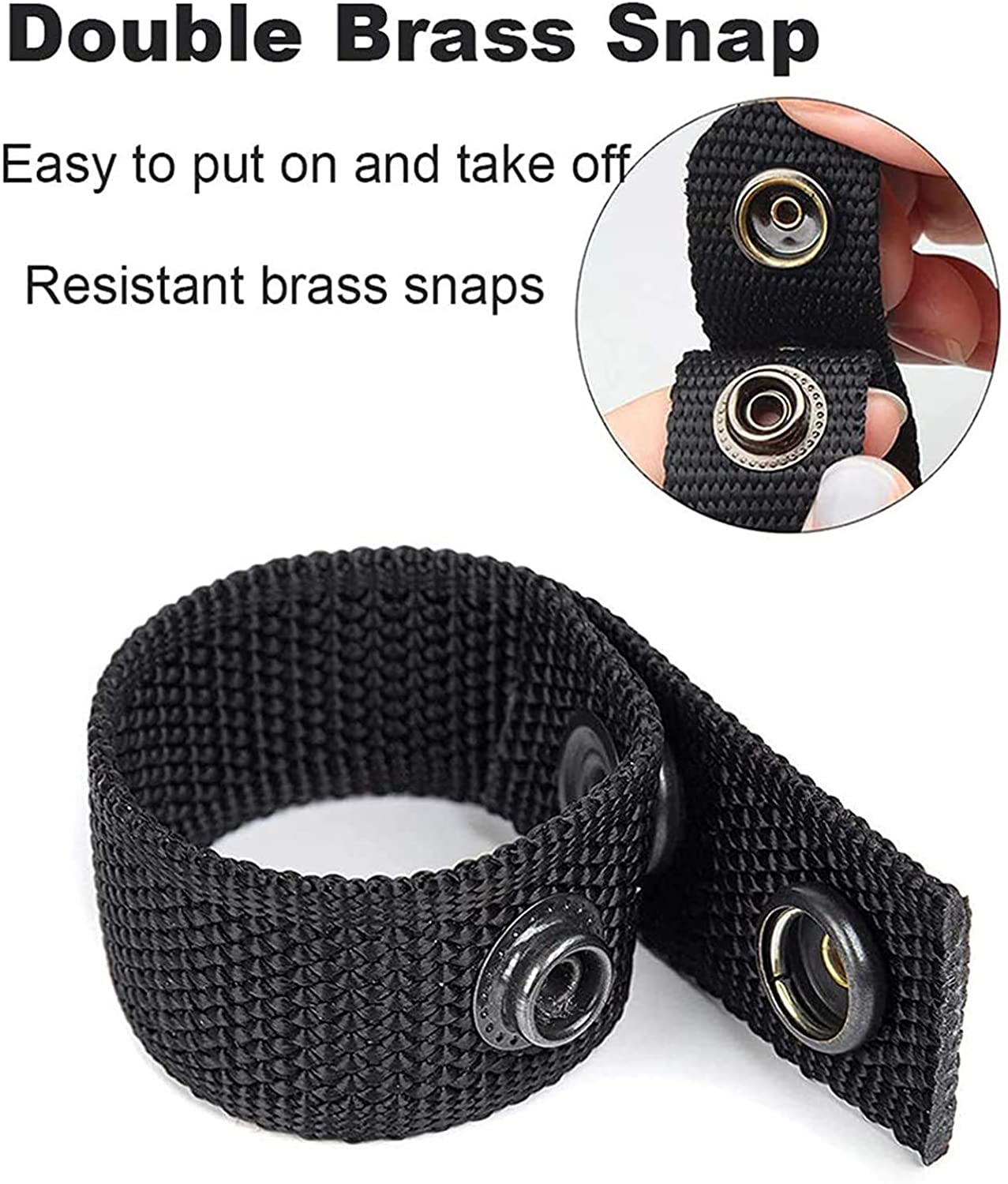 AISENIN Nylon Belt Keepers for Duty Belt , Police Belt Keepers with Double Snaps for 2¼" Wide Belt , Duty Belt Keeper