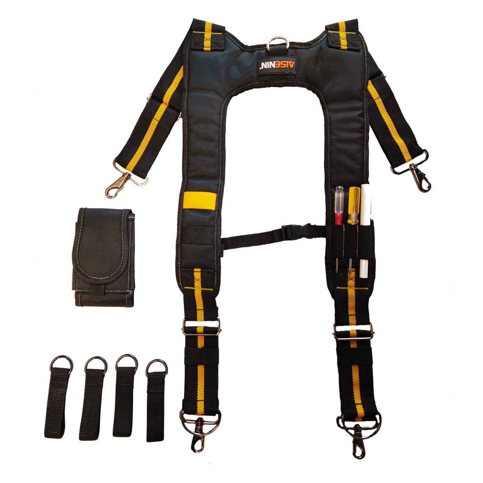 AISENIN Tool Belt Suspenders Harness- Heavy Duty Work Suspenders for Men