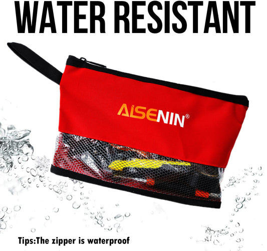 AISENIN Zipper Tool Pouch Small Tool Bag Organizer Multipurpose Tool Bag Carry Case For Small Tools(RED)