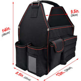 18-Pocket Electrical and Maintenance Tool Carrier, Open Top Foldable Smart Design Tools Bag