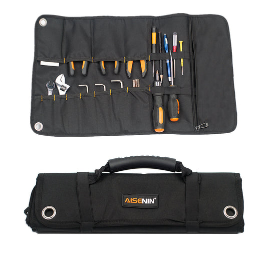 AISENIN Tool Roll Organizer ,22 Pocket Rolling Tool Bag Pouch Storage Roll Up Tool Bag