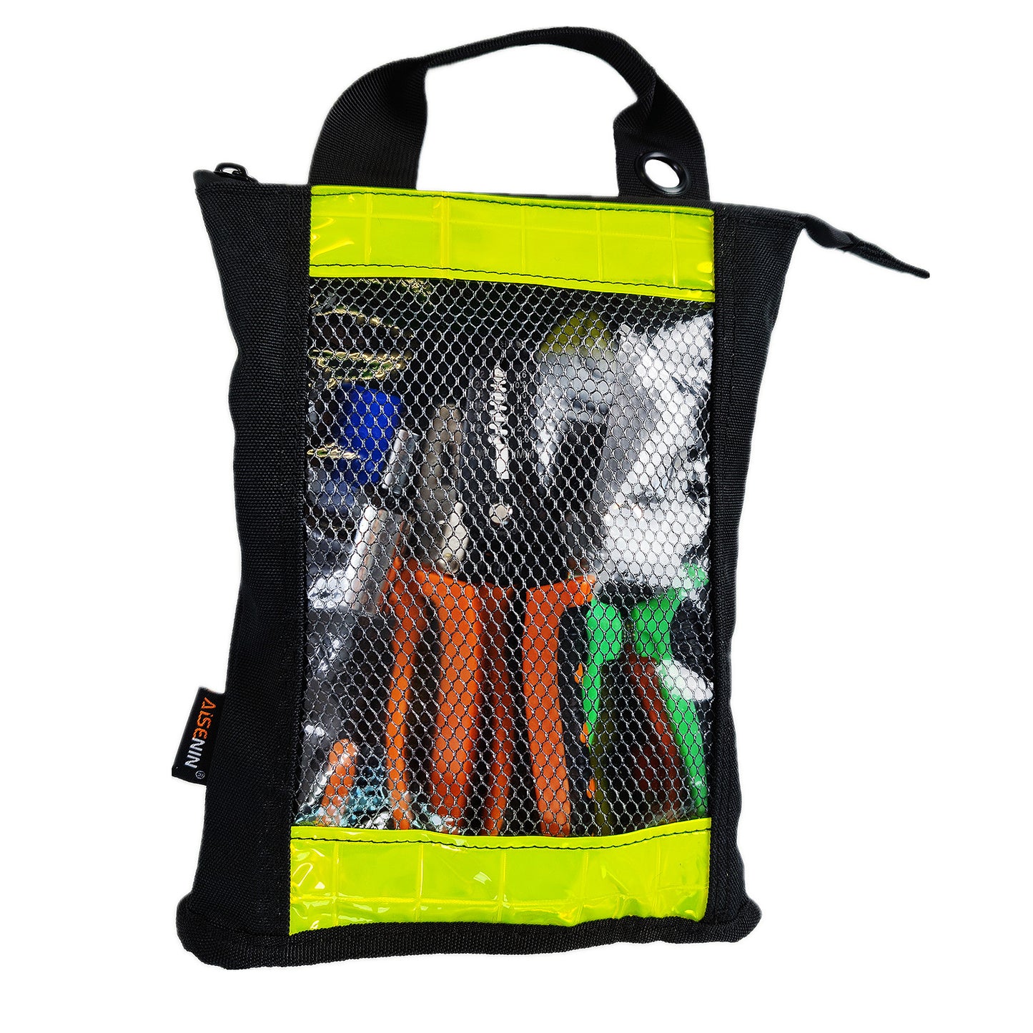 AISENIN Zipper Tool Pouch Zippered Small Tool Bag with Handle and Mesh Window
