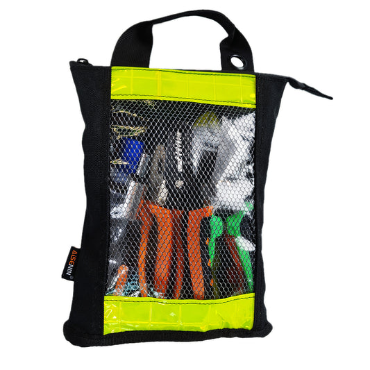 AISENIN Zipper Tool Pouch Zippered Small Tool Bag with Handle and Mesh Window