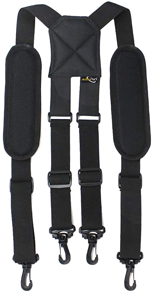 AISENIN Nylon Duty Belt Suspenders Law Enforcement Police Suspenders for Duty Belt