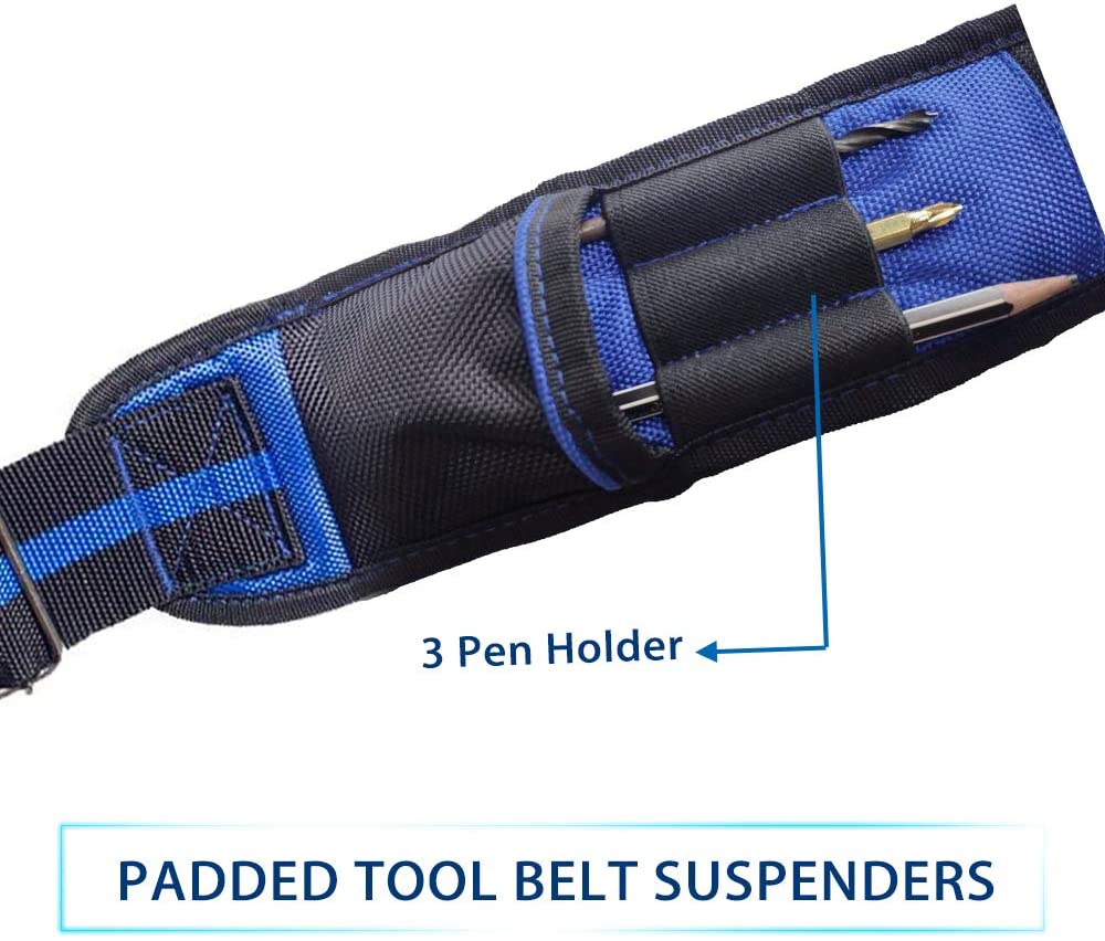 AISENIN Tool Belt Suspenders, Tool Pouch Suspenders for Tool Belt, Includes Phone Pouch Pen Holder Tool Belt Loops（Without Tools)