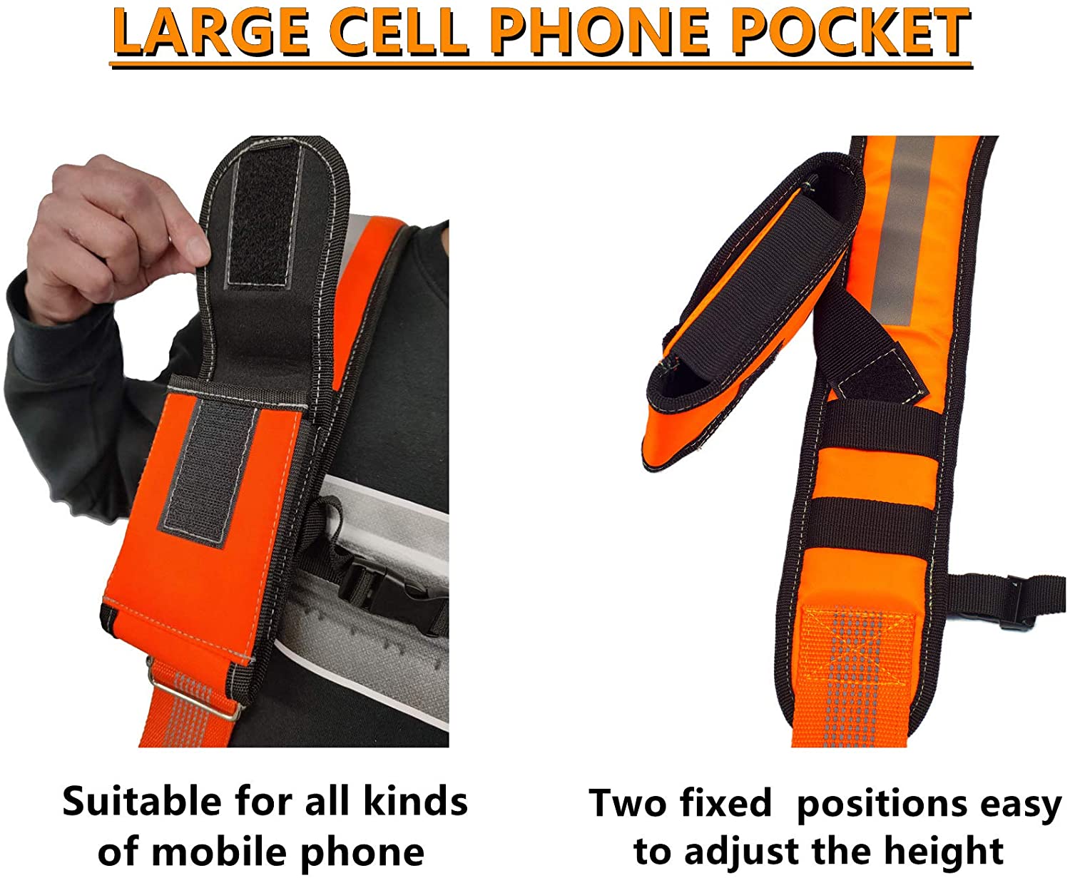 AISENIN Padded Tool Belt Suspenders Carpenters Suspenders Tool Belt Heavy-duty Reflective Safety Suspenders